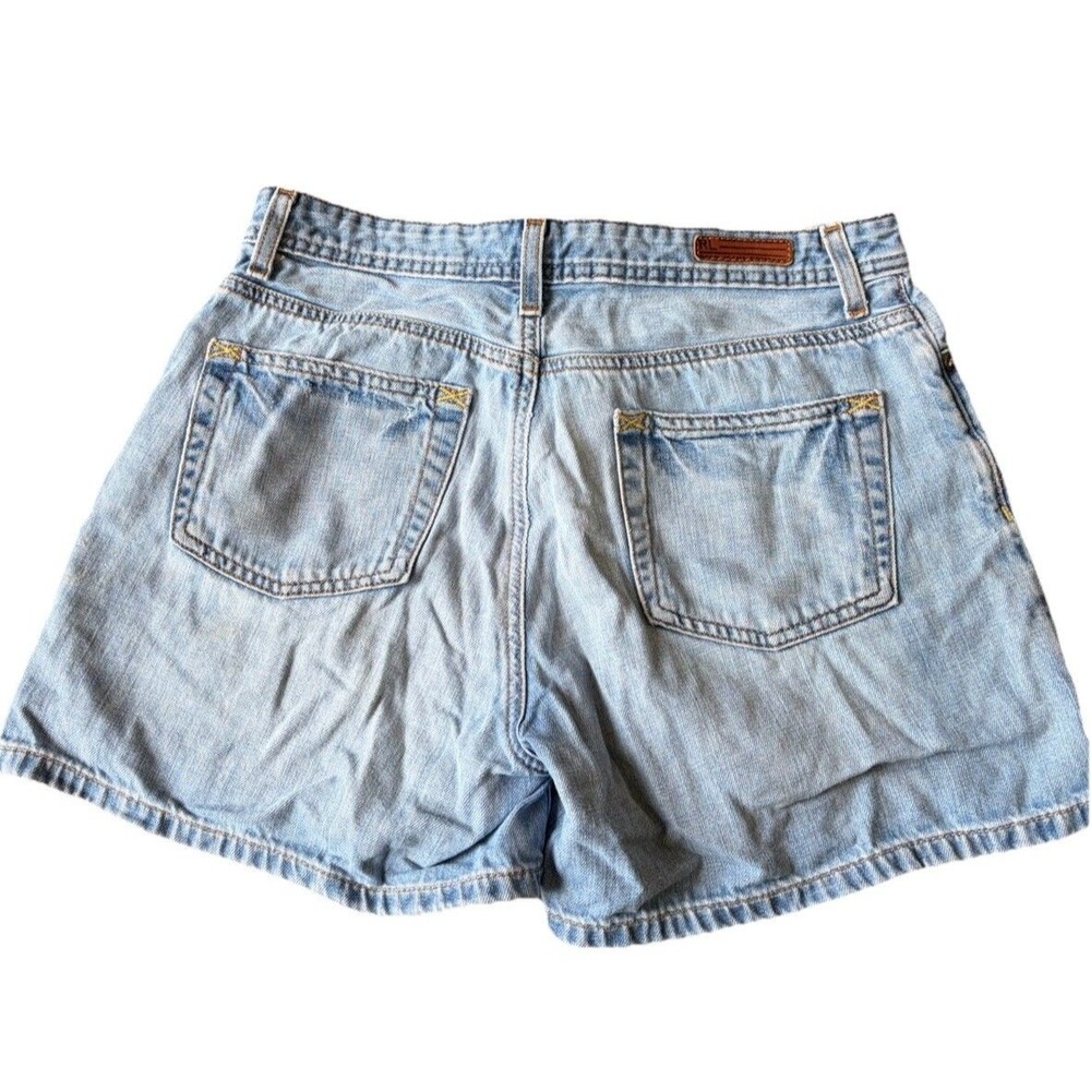 Vintage 90s Polo Ralph Lauren Women’s Saturday Shorts Denim Size 8 USA  Flag 4”